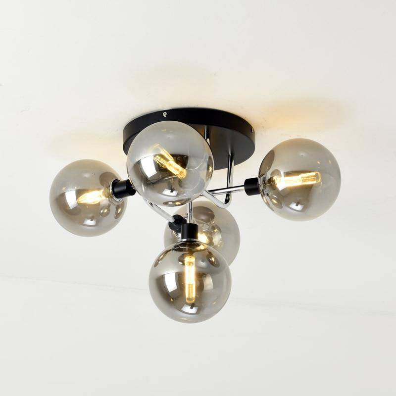 Plafonnier design à LED avec bras et boules en verres Glass