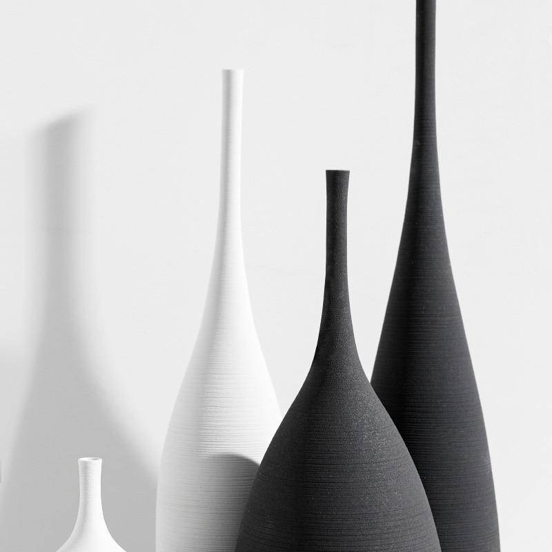Vase design en céramique style minimaliste Zen