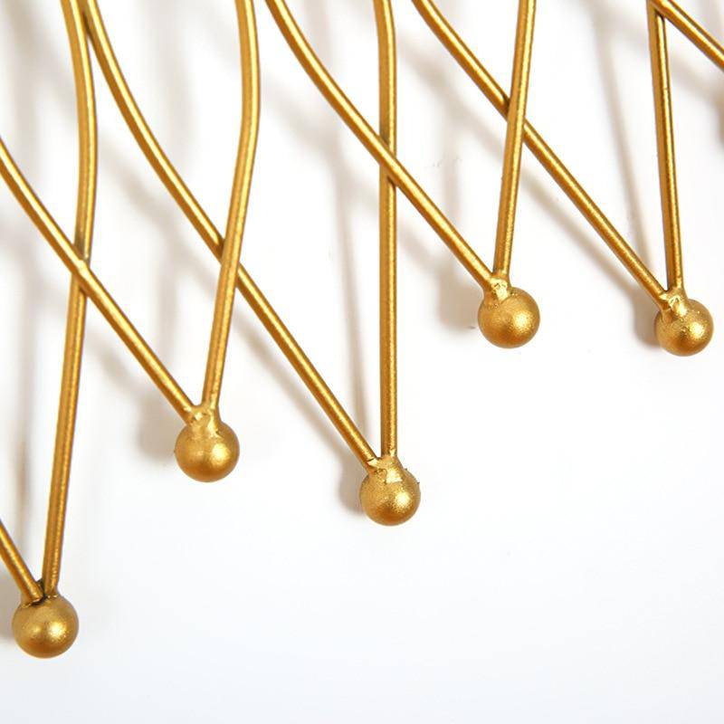 Miroir mural rond doré en métal Center