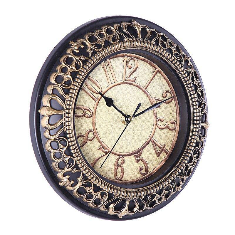 Horloge vintage en métal 25cm Antique