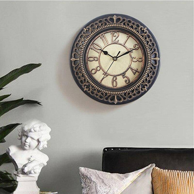 Horloge vintage en métal 25cm Antique