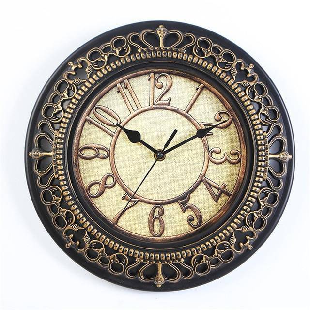Horloge vintage en métal 25cm Antique