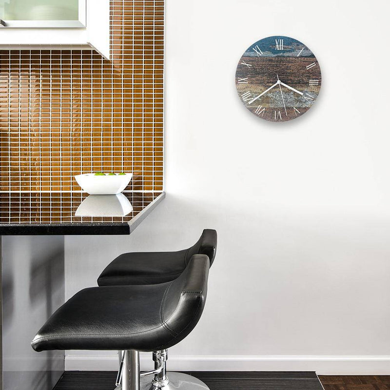 Horloge murale scandinave en bois coloré 28cm Hours