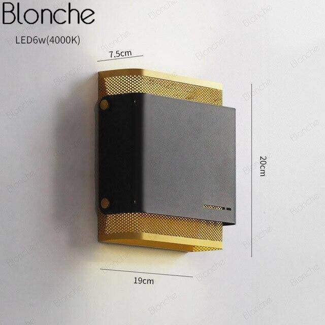 Applique murale design LED en métal doré Sconce