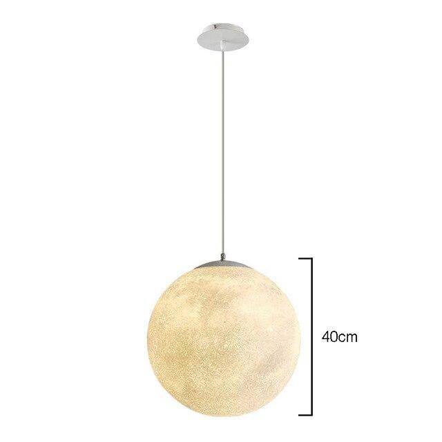 Suspension design LED en boule style Moon