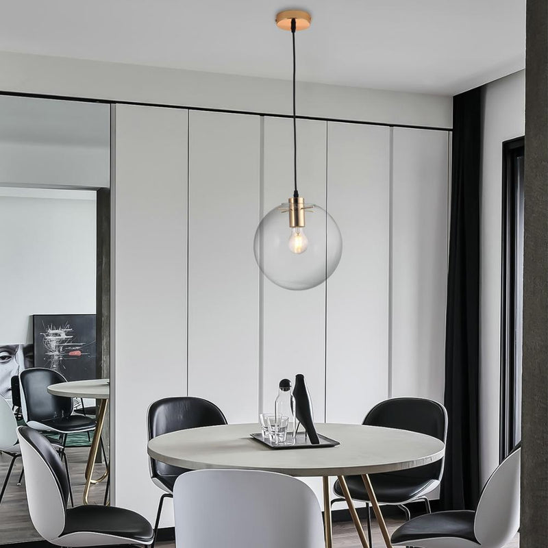 Suspension design avec boule en verre suspendue Dixie