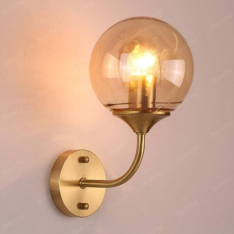 Applique murale moderne LED avec boule en verre Cooper