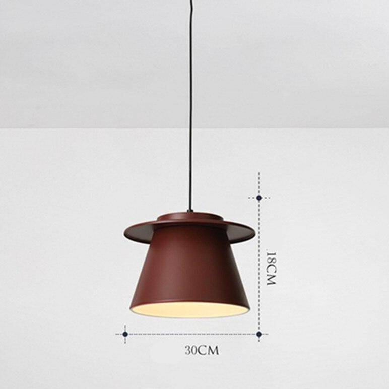 Suspension design LED à l'abat-jour en acier coloré Shine