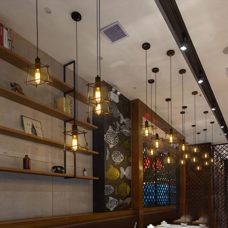 Suspension industrielle cubique et métallique Onigun