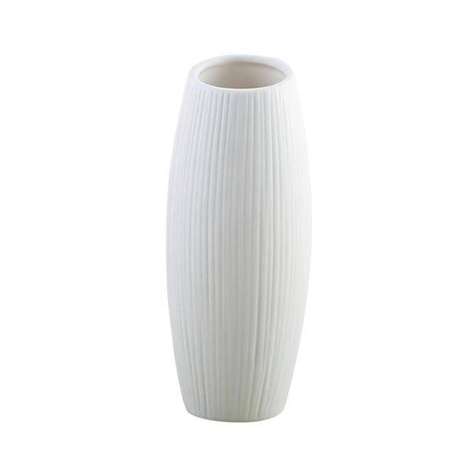 Vase en céramique design blanc minimaliste