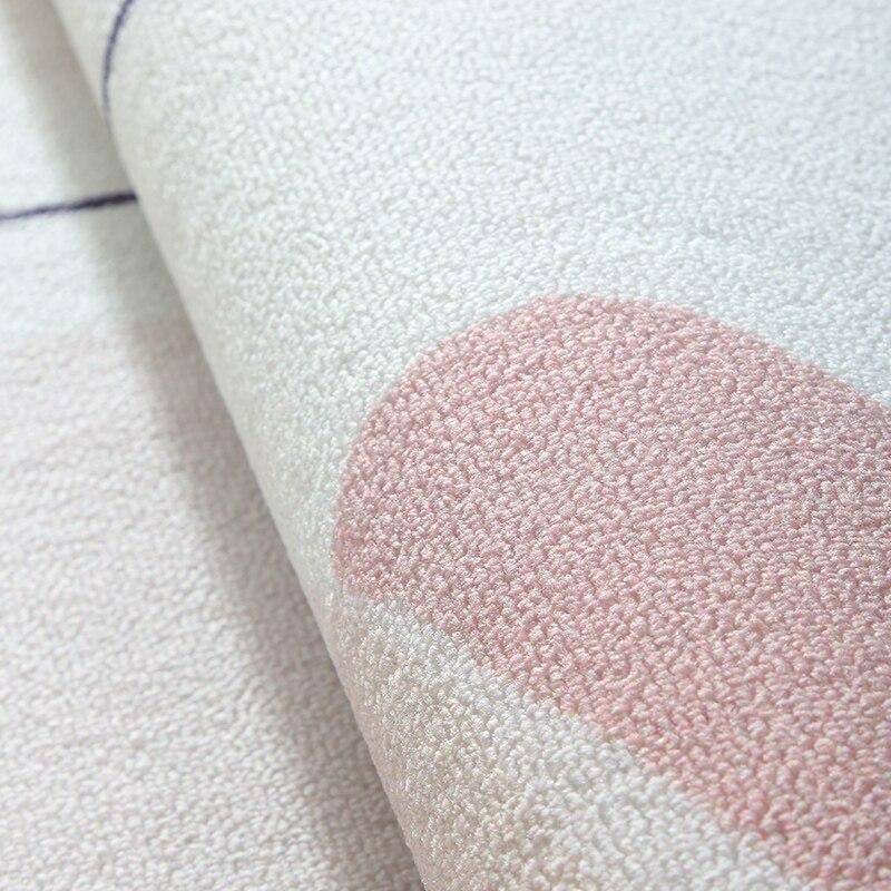 Tapis moderne rectangle blanc et beige style Nordic design