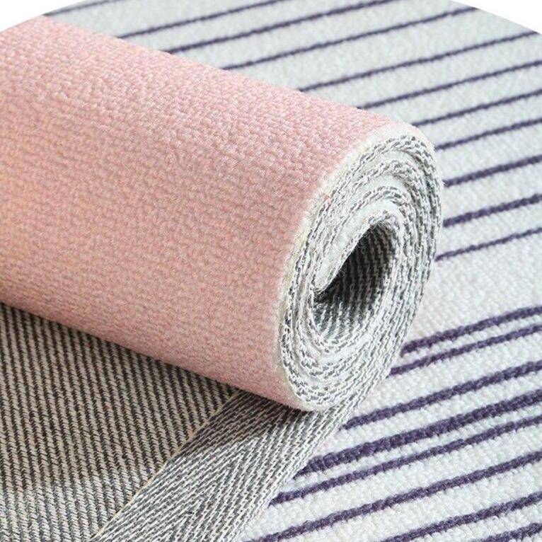 Tapis moderne rectangle blanc et beige style Nordic design