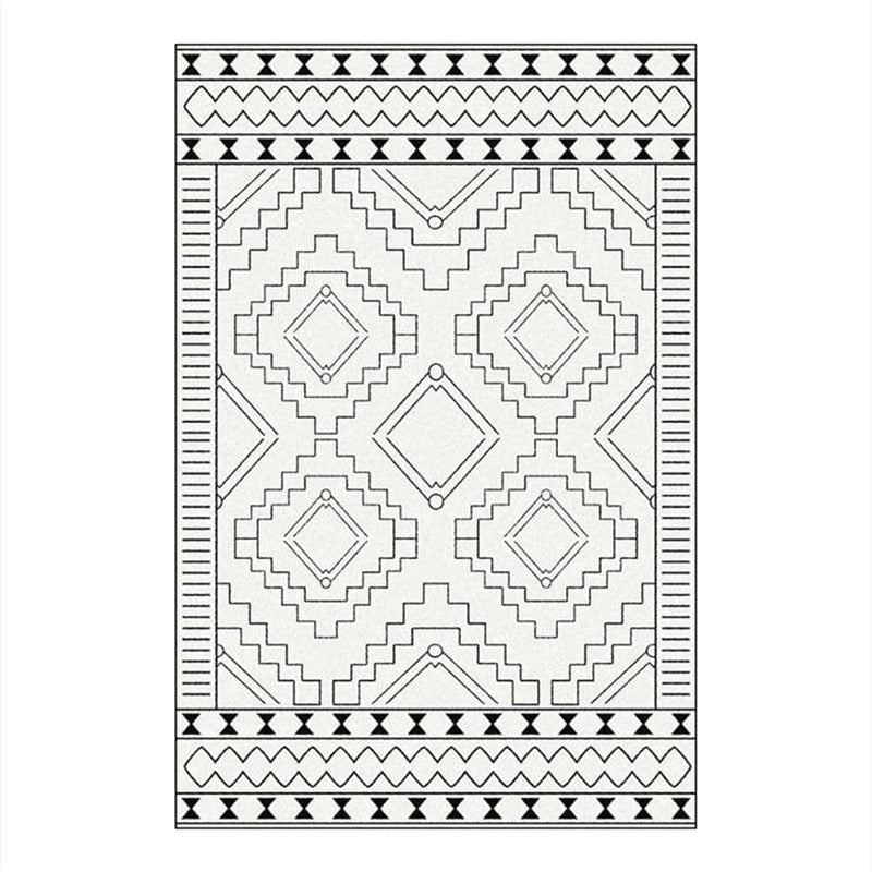 Tapis berbère rectangle moderne à motifs géométrique Figure