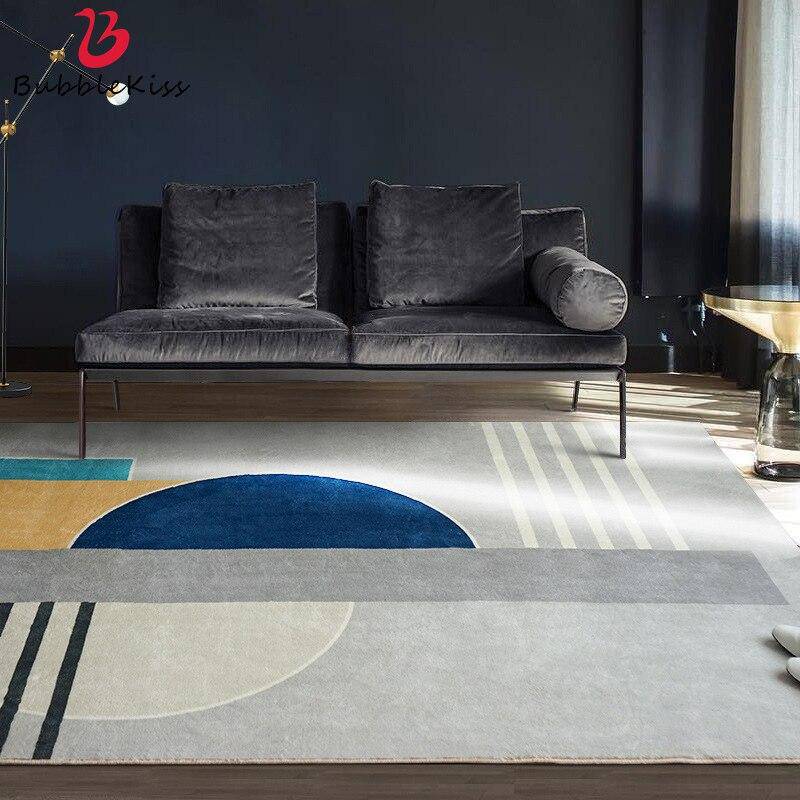 Tapis design japonais rectangle aux formes géométriques colorés Door A