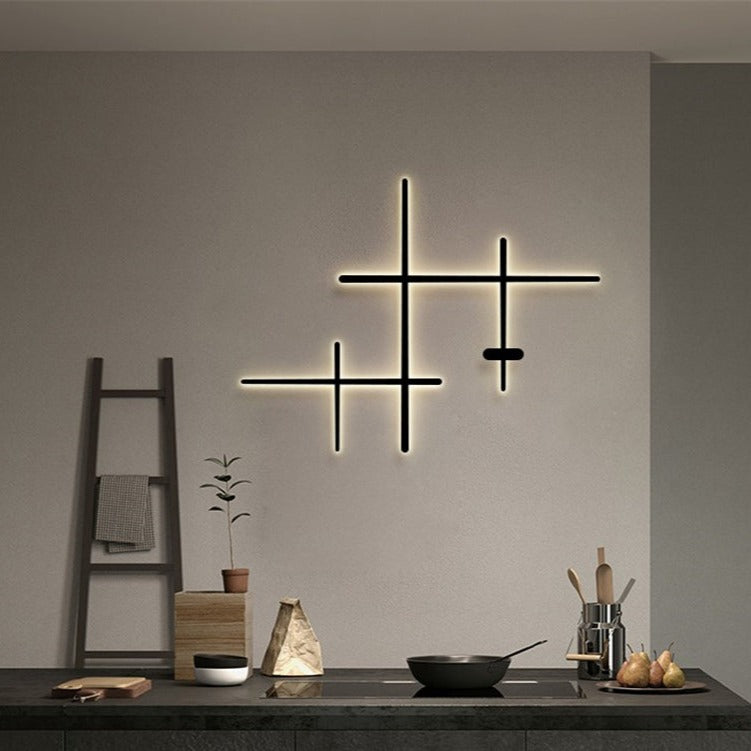 Applique murale design LED barres lumineuses simples Amayel