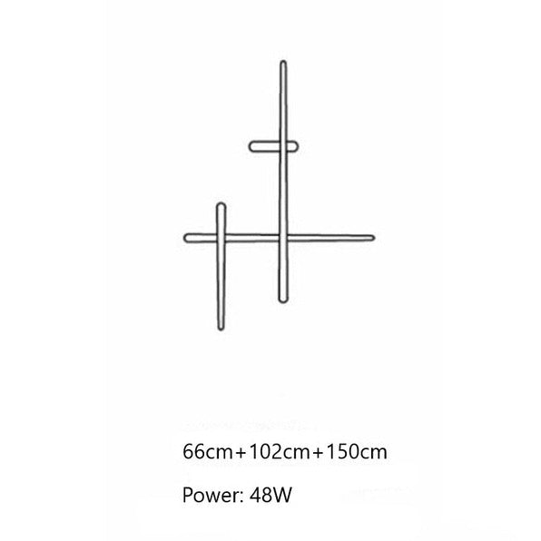Applique murale design LED barres lumineuses simples Amayel