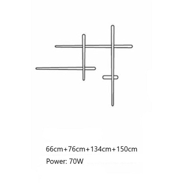 Applique murale design LED barres lumineuses simples Amayel