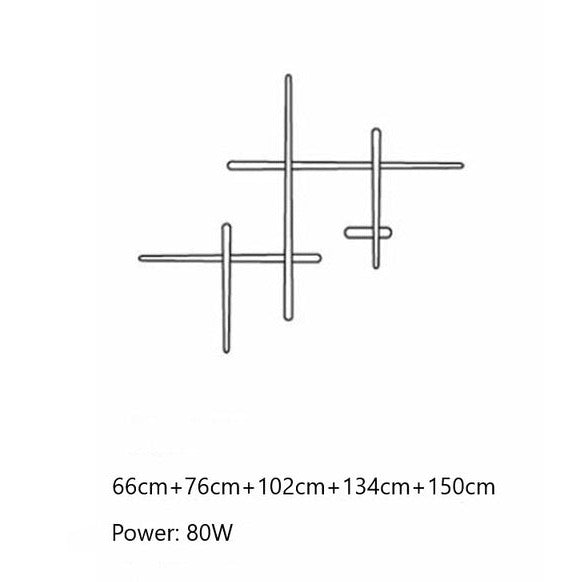 Applique murale design LED barres lumineuses simples Amayel