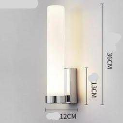 Applique murale design LED en métal avec verre cylindrique
