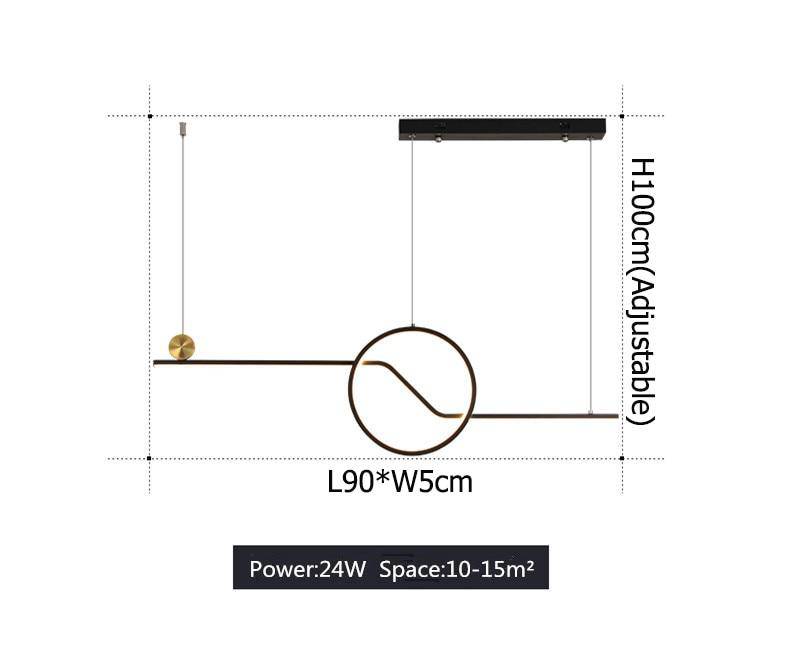 Lustre design moderne LED avec formes géométriques Loft