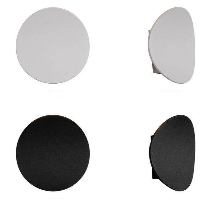 Applique murale design LED avec tuile arrondie en métal