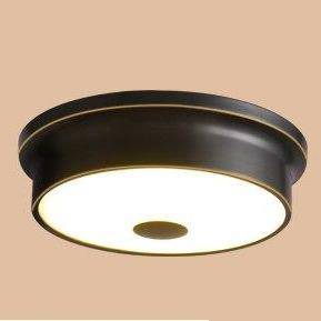 Plafonnier design à LED rond en métal aux bords épais