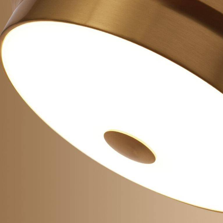 Plafonnier design à LED rond en métal aux bords épais