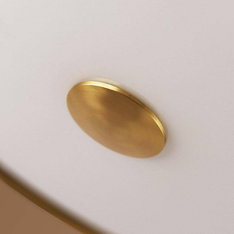 Plafonnier design à LED rond en métal aux bords épais