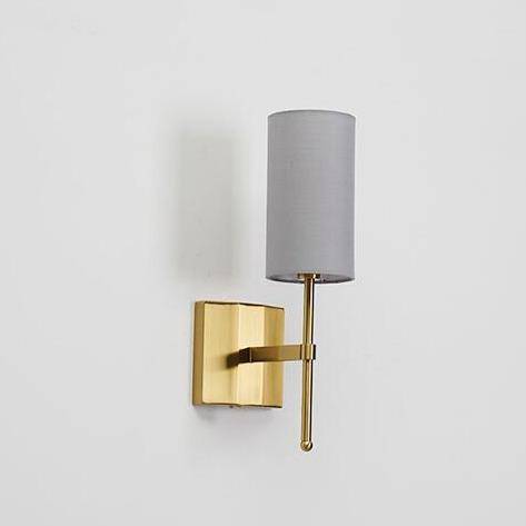 Applique murale design LED avec abat-jour cylindrique gris