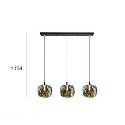 Suspension design à LED en verre coloré