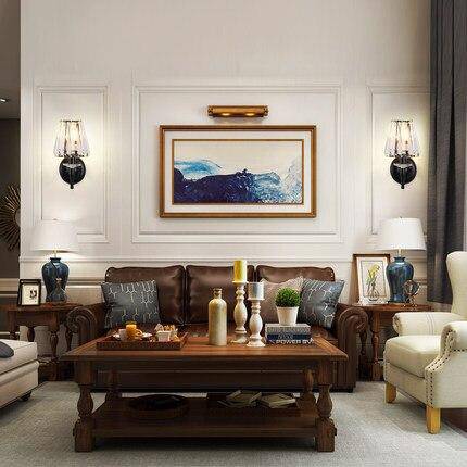 Applique murale design LED avec abat-jour en verre retro