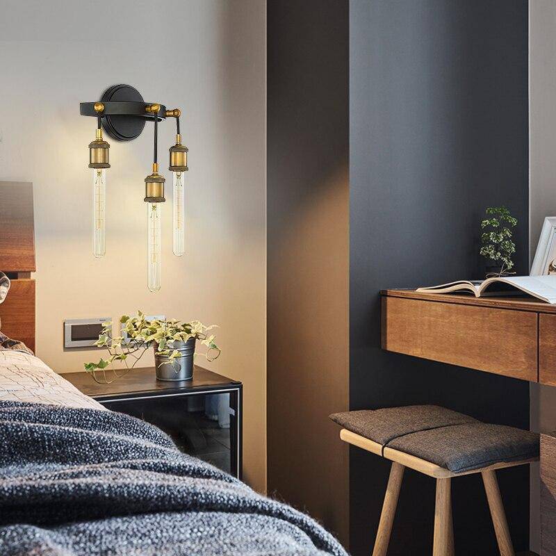 Applique murale retro LED en métal style Japon