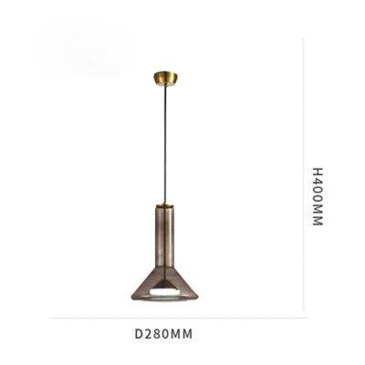 Suspension design à LED aux formes arrondies en verre