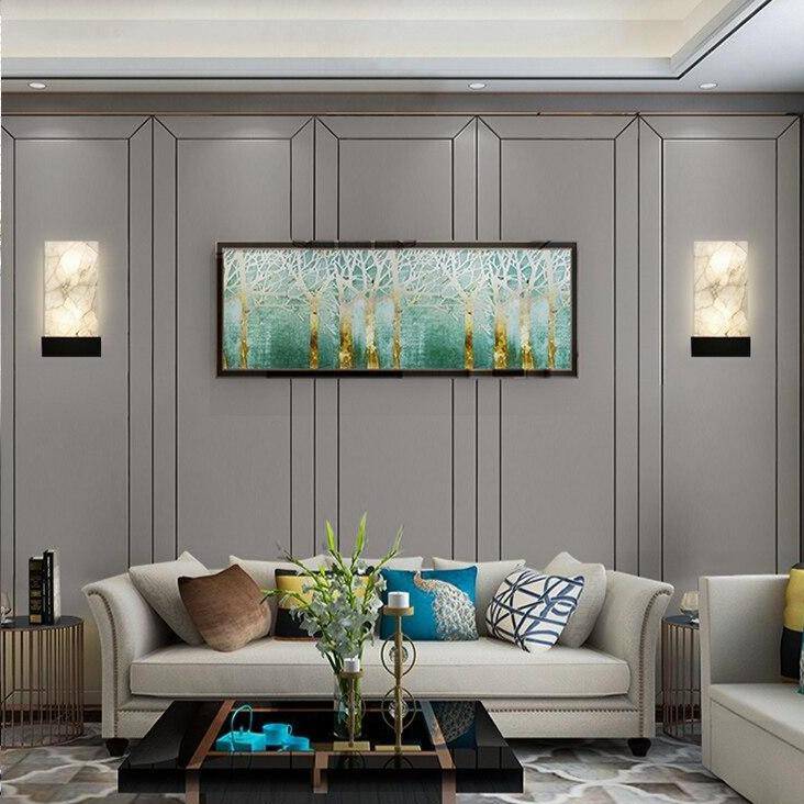 Applique murale design LED dorée minimaliste