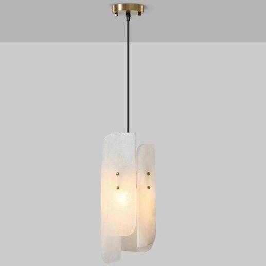 Suspension design en marbre blanc LED style Luxury