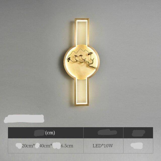 Applique murale LED avec cercle design style japonais