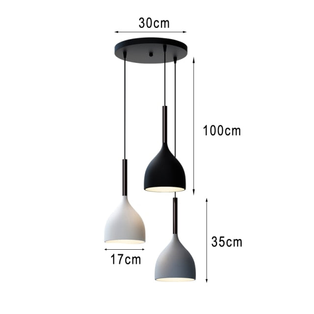 Suspension moderne LED minimaliste en métal Willo