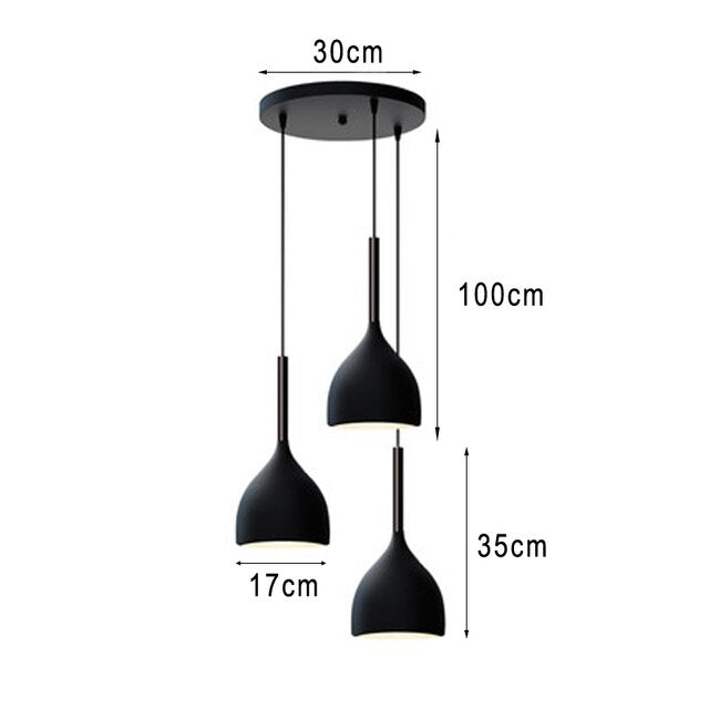 Suspension moderne LED minimaliste en métal Willo