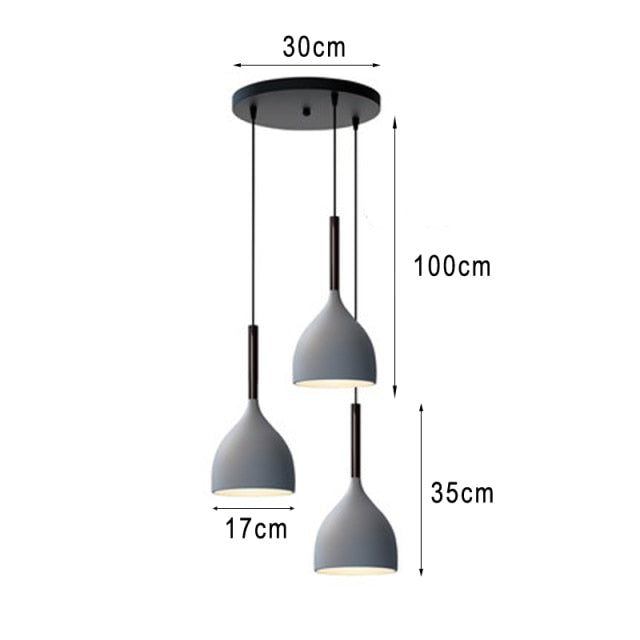 Suspension moderne LED minimaliste en métal Willo