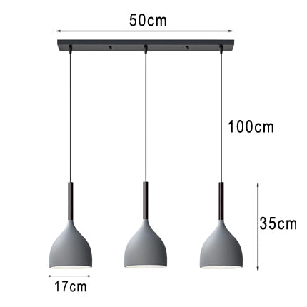 Suspension moderne LED minimaliste en métal Willo