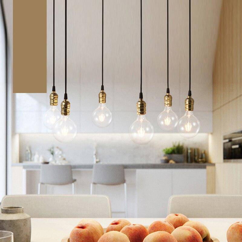 Suspension industrielle LED avec plusieurs ampoules rétro