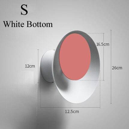 Applique murale moderne LED en métal et disque coloré