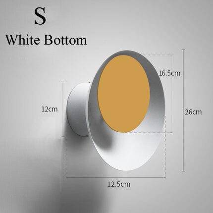 Applique murale moderne LED en métal et disque coloré