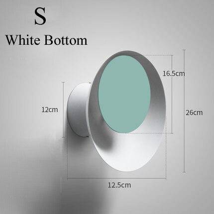 Applique murale moderne LED en métal et disque coloré