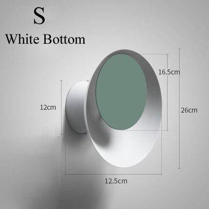 Applique murale moderne LED en métal et disque coloré