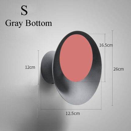 Applique murale moderne LED en métal et disque coloré