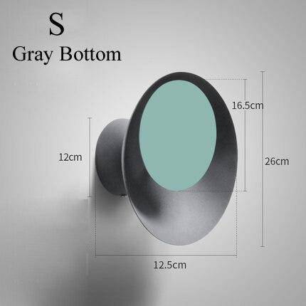 Applique murale moderne LED en métal et disque coloré