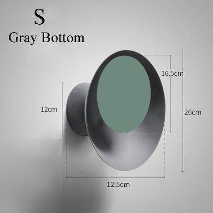 Applique murale moderne LED en métal et disque coloré