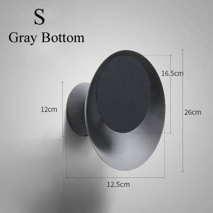 Applique murale moderne LED en métal et disque coloré