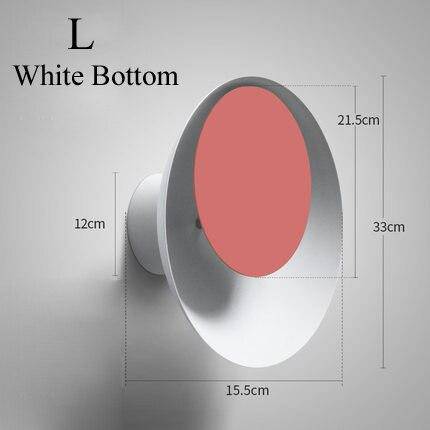 Applique murale moderne LED en métal et disque coloré